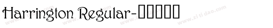 Harrington Regular字体转换
